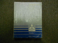 1989 MITSUBISHI Sigma V6 Service Shop Manual Volume 1 Engine Chassis Body OEM 89