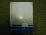 1989 MITSUBISHI Truck Service Repair Shop Manual Volume 1 Engine Chassis Body 89