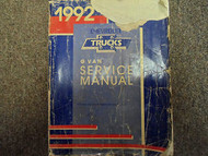 1992 GMC SAVANA CHEVY EXPRESS G Van Shop Service Repair Manual OEM BOOK DAMAGED