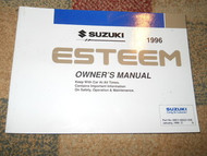 1996 SUZUKI ESTEEM Factory Owners Manual OEM FACTORY BOOK 96 OWNERS