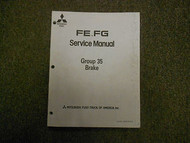 1992 MITSUBISHI FE FG Group 35 Brake Service Repair Shop Manual FACTORY OEM 92