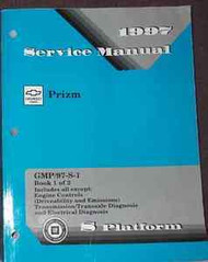 1997 CHEVY CHEVROLET GEO PRIZM Service Shop Repair Manual VOLUME 1 ONLY OEM BOOK