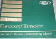 1993 FORD ESCORT MERCURY TRACER Electrical Wiring Diagram Service Shop Manual
