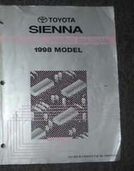 1998 TOYOTA SIENNA VAN Electrical Wiring Diagram EWD Shop Service Manual OEM 98