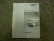 1997 MITSUBISHI Diamante Body Repair Service Shop Manual Tentative Edition OEM