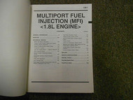 1999 MITSUBISHI Mirage Multiport Fuel Injection Fuel Supply Service Manual OEM