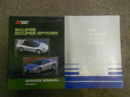 2001 MITSUBISHI Eclipse Spyder VOL 1 Technical Bulletins Service Manual SET OEM