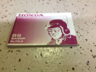 1999 Honda SA50P ELITE S Owners Manual OEM FACTORY 99 NICE GLOVE BOX BOOK HONDA