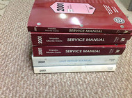 2001 Chevy Chevrolet Impala Monte Carlo Service Shop Repair Manual SET W UNIT BK