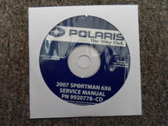 2007 POLARIS Sportman 6x6 Service Repair Shop Manual CD FACTORY OEM 07