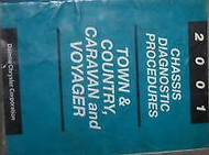 2001 Chrysler Town & Country Caravan Voyager Chassis Diagnostics Manual OEM VAN