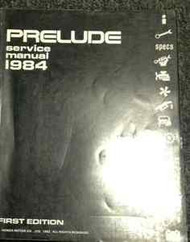 1984 HONDA PRELUDE Service Shop Repair Manual 84 OEM FACTORY DEALERSHIP 1984