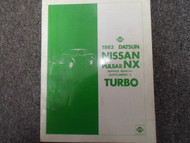 1983 Datsun Nissan Pulsar NX Service Repair Shop Manual Supplement FACTORY OEM