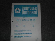 1966 Chrysler Outboard 20 HP Parts Catalog Autolectric