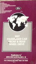 1997 FORD Mercury Lincoln Front & Rear Wheel Drive Specifications Manual OEM
