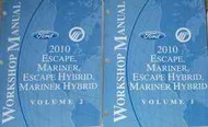 2010 Ford Escape Mercury Mariner & Hybrid Service Shop Repair Manual SET 2 VOL