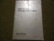 1993 VW Model Change Information Service Training Shop Manual FACTORY OEM 93