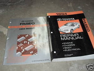 1994 TOYOTA PASEO Service Shop Repair Manual Set OEM 94 W WIRING DIAGRAM EWD 94