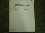 1993 94 95 96 VW GOLF GTI JETTA CABRIO Electrical Equipment Service Manual 117A