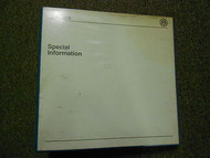 1997 1998 VW Special Information Service Bulletins Manual FACTORY OEM BOOK 97 98