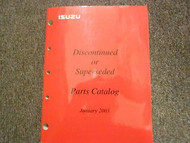 2003 ISUZU Discontinued Superseded Illustrated Service Parts Catalog Manual OEM