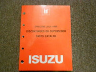 1990 ISUZU Discontinued Superseded Illustrated Service Parts Catalog Manual OEM