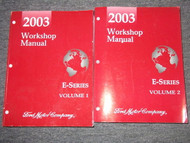 2003 Ford Econoline E-Series E150 250 350 Van Service Shop Repair Manual Set