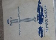 1992 LINCOLN MARK VII Service Repair Shop Manual FACTORY BOOK OEM 92 DEALER
