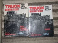 1987 FORD MEDIUM HEAVY Duty Truck Service Shop Manual SET OEM 87 HUGE DIESEL
