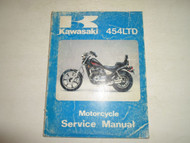 1985 Kawasaki 454LTD Motorcycle Service Repair Shop Manual FADED COVER WORN x