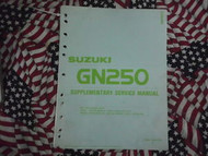 1988 Suzuki Motorcycle GN250 Service Shop Repair Manual Supplement OEM 88 NICE x