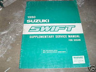 1990 Suzuki Swift Sedan Supplementary Service Repair Shop Manual FACTORY OEM 90
