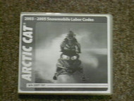2003 2005 Arctic Cat Snowmobile Labor Codes CD ROM FACTORY OEM DEALERSHIP