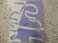 2003 2004 Yamaha YZ250FS OWNERS Service Shop Repair Manual OEM FACTORY BOOK
