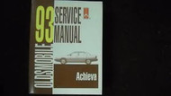 1993 Oldsmobile Achieva Service Shop Repair Workshop Manual OEM