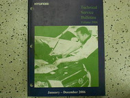 2006 Hyundai Technical Service Bulletins Repair Shop Manual FACTORY OEM BOOK 06