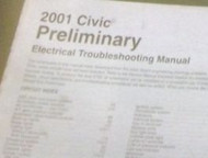 2001 HONDA CIVIC Preliminary Electrical Troubleshooting Wiring Diagram Manual 01