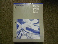 1999 HYUNDAI Parts Price List Manual OCT Scoupe Excel FACTORY OEM BOOK 99