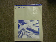 1997 HYUNDAI Parts Price List Manual JULY Sonata Accent FACTORY OEM BOOK 97