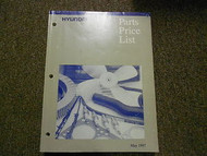 1997 HYUNDAI Parts Price List Manual MAY Sonata Elantra FACTORY OEM BOOK 97