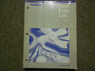 1993 HYUNDAI Parts Price List OCT Elantra Scoupe FACTORY OEM BOOK 93