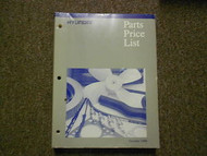 1998 HYUNDAI Parts Price List Manual OCT ACCENT SONATA FACTORY OEM BOOK 98
