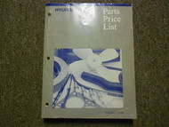 1994 HYUNDAI Parts Price List Manual OCT Elantra Excel FACTORY OEM BOOK 94