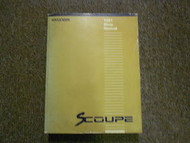 1991 HYUNDAI SCOUPE Service Repair Shop Manual Wiring Troubleshooting OEM