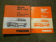 1989 Mazda MPV 4X4 Service Repair Shop Manual SET MAZDA