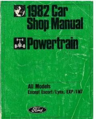 1982 Ford CROWN GRANADA POWERTRAIN Repair Service Shop Manual DEALERSHIP