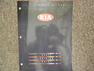 2001 KIA Parts Pricing and Information Service Repair Shop Manual March 01