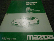 1993 Mazda MX-3 MX3 Body Electrical Troubleshooting Manual FACTORY BOOK OEM 93