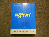 1997 HYUNDAI ACCENT Service Manual Vol. 1 FACTORY OEM Engine Emission Clutch