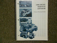 1998 ISUZU RODEO Driveability Emissions Service Manual FACTORY OEM BOOK 98